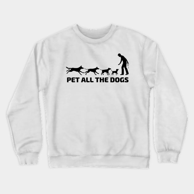 Pet All The Dogs Crewneck Sweatshirt by vcent